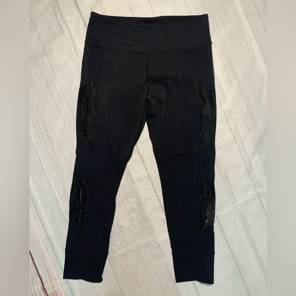 Zyia black leggings. Crop. Size 12.